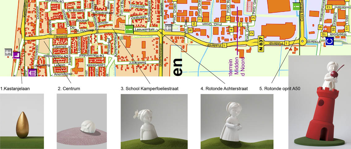 Gemeente Heteren   Groei en Bloei kunstroute plattegrond